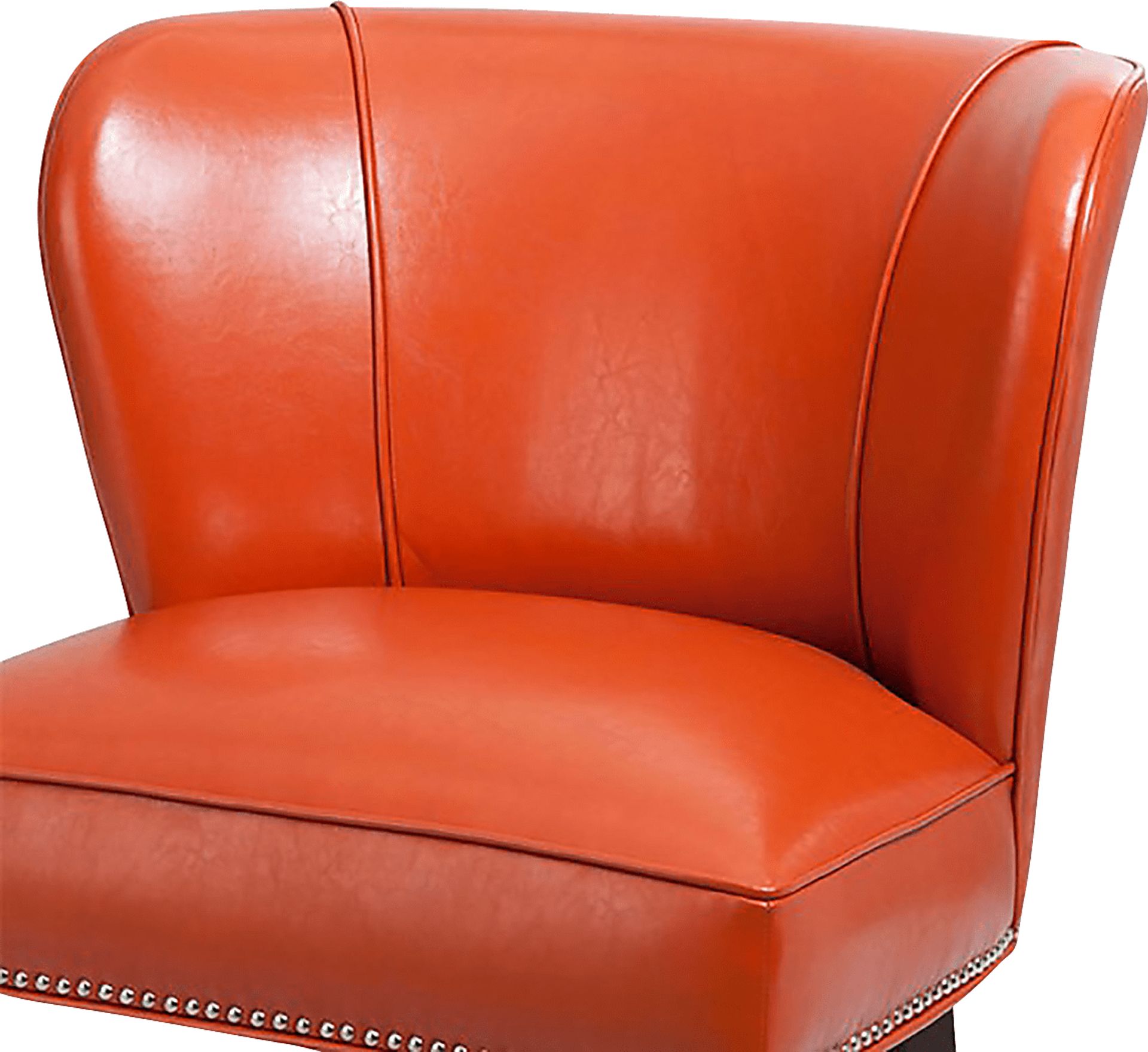 Wallach Orange Armless Accent Chair - Image 3