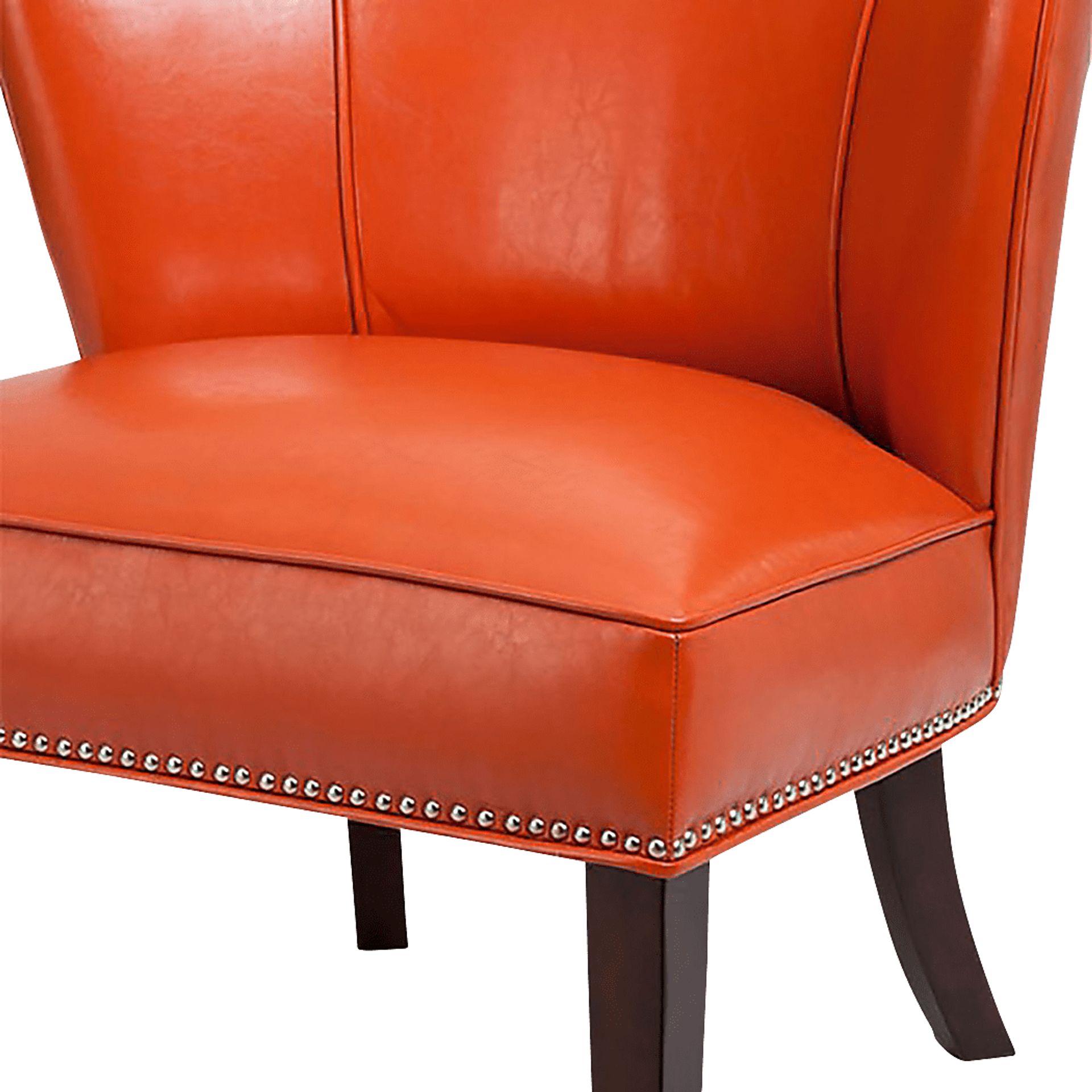 Wallach Orange Armless Accent Chair - Image 4