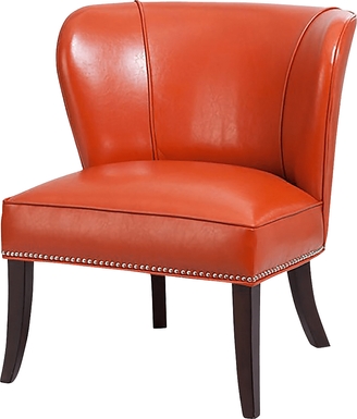 Wallach Orange Armless Accent Chair