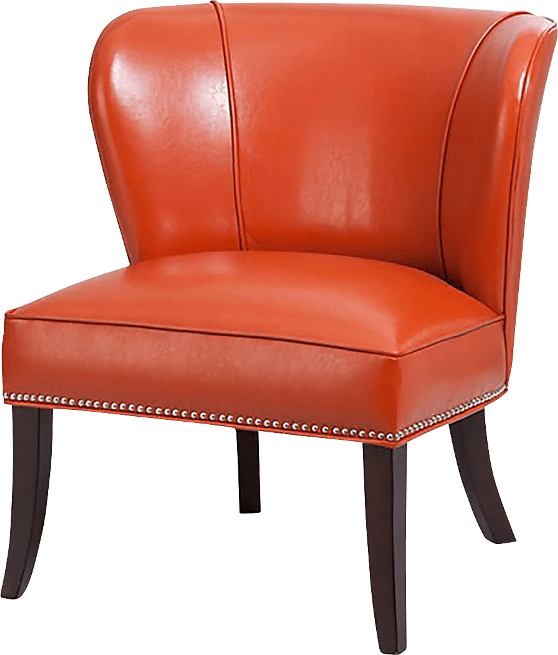 Wallach Orange Armless Accent Chair - Image 1