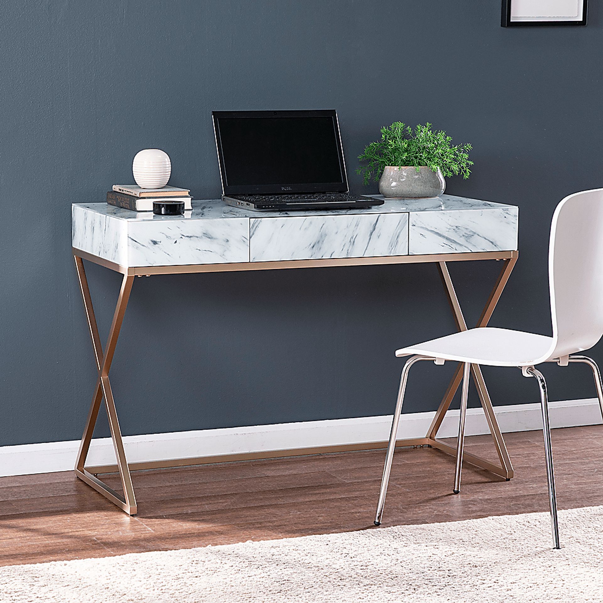 Wallano White Desk - Image 7