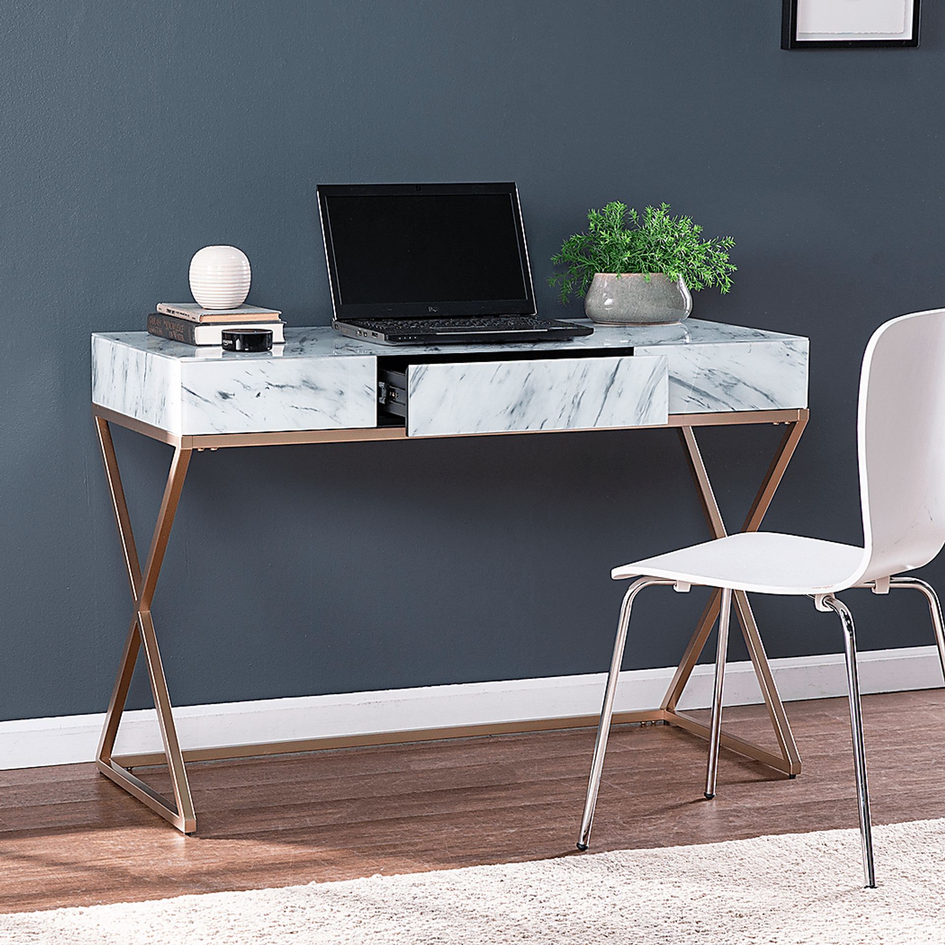 Wallano White Desk - Image 8