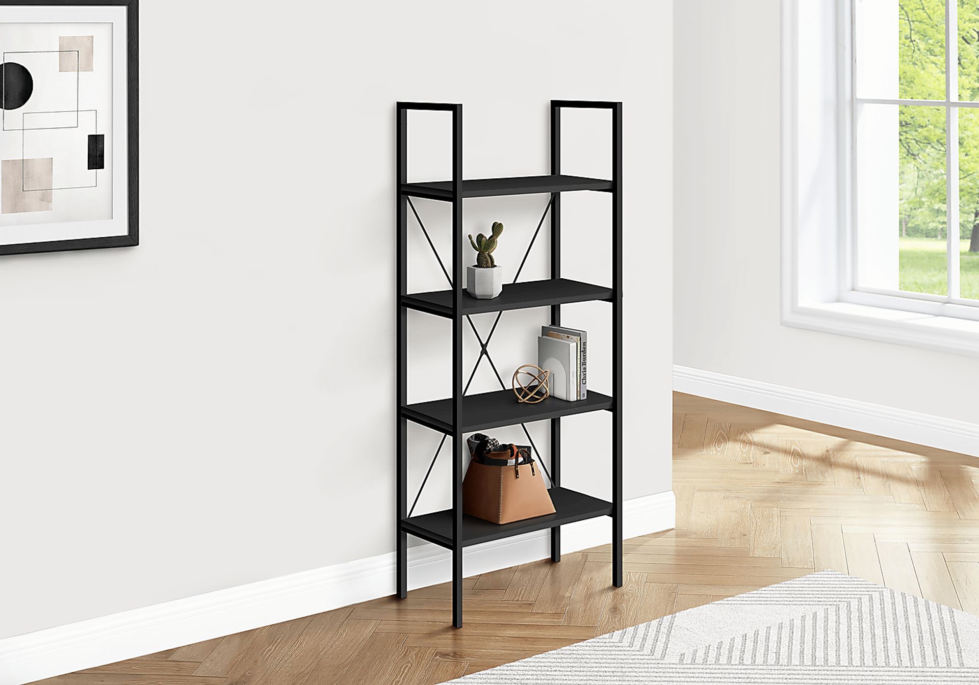 Wallcraft Black Bookcase - Image 2