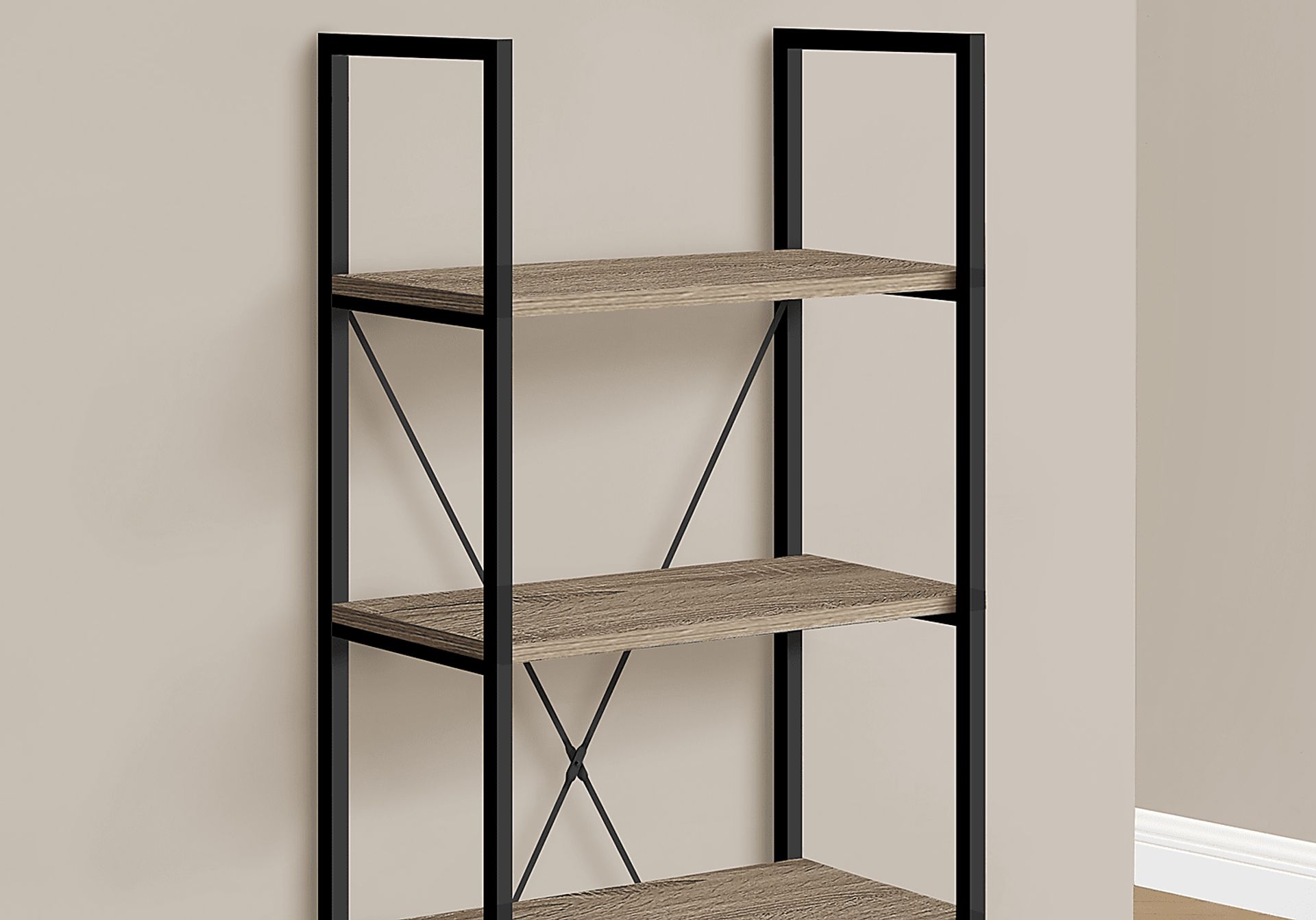 Wallcraft Taupe Bookcase - Image 3