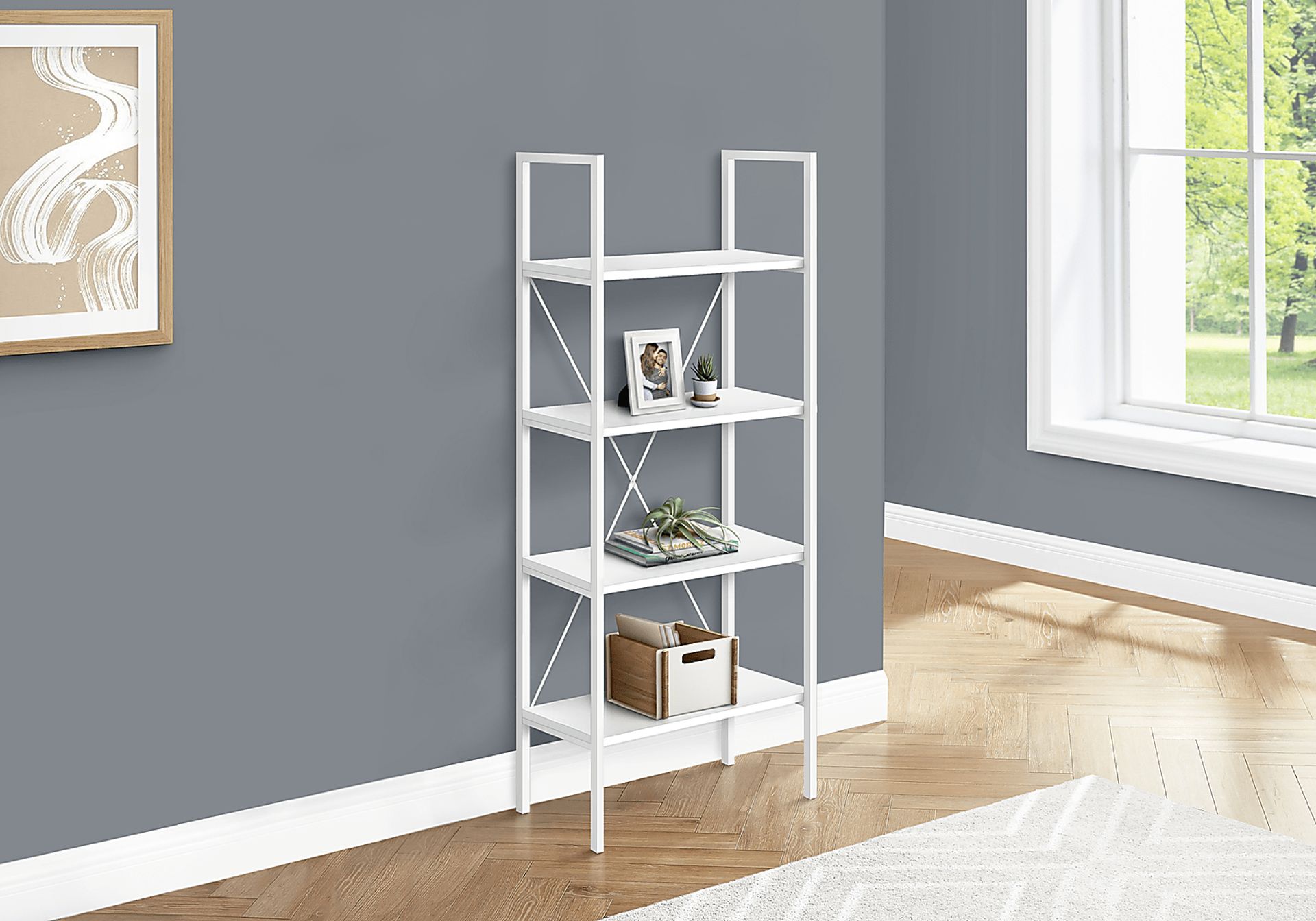 Wallcraft White Bookcase - Image 2