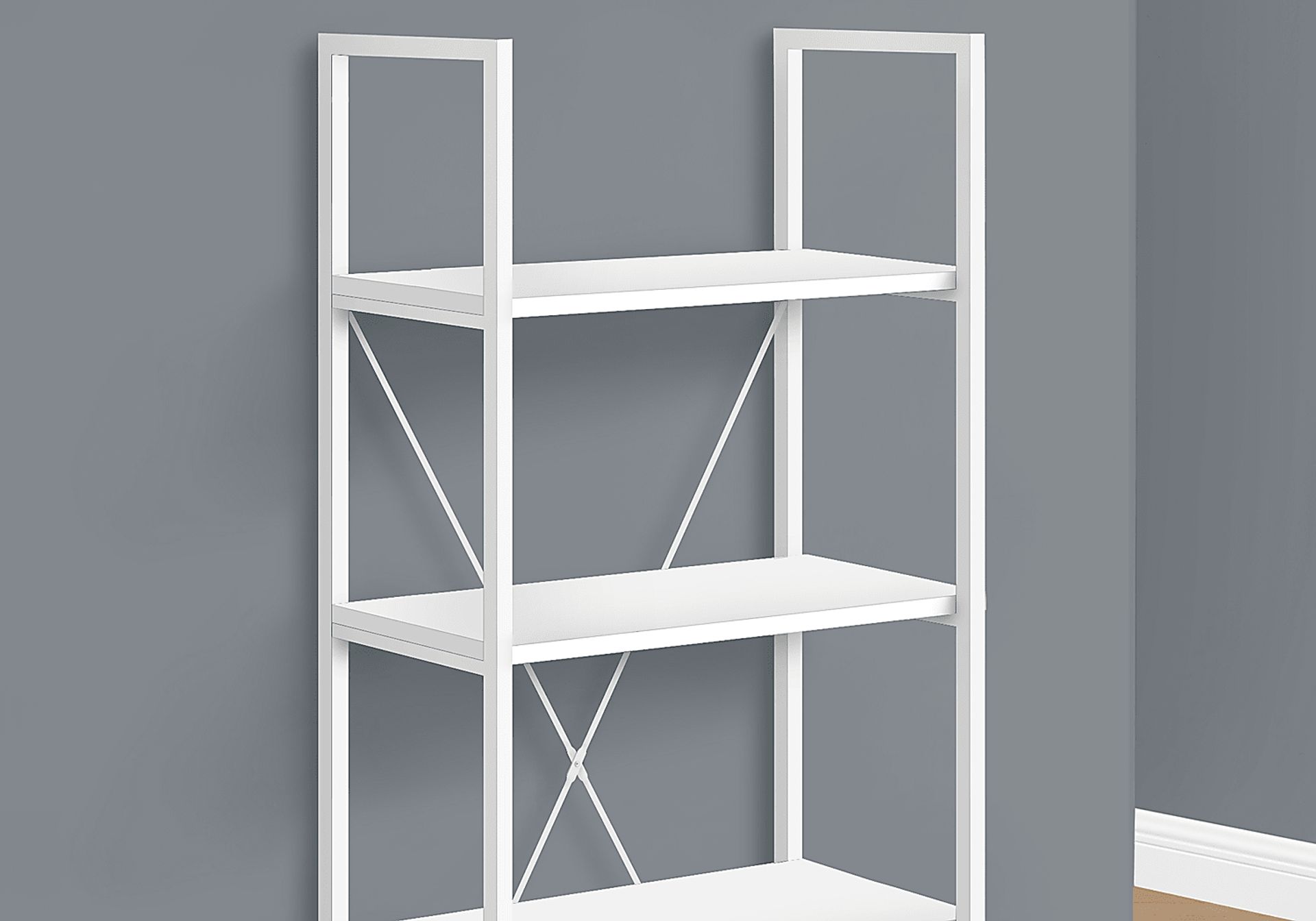 Wallcraft White Bookcase - Image 3