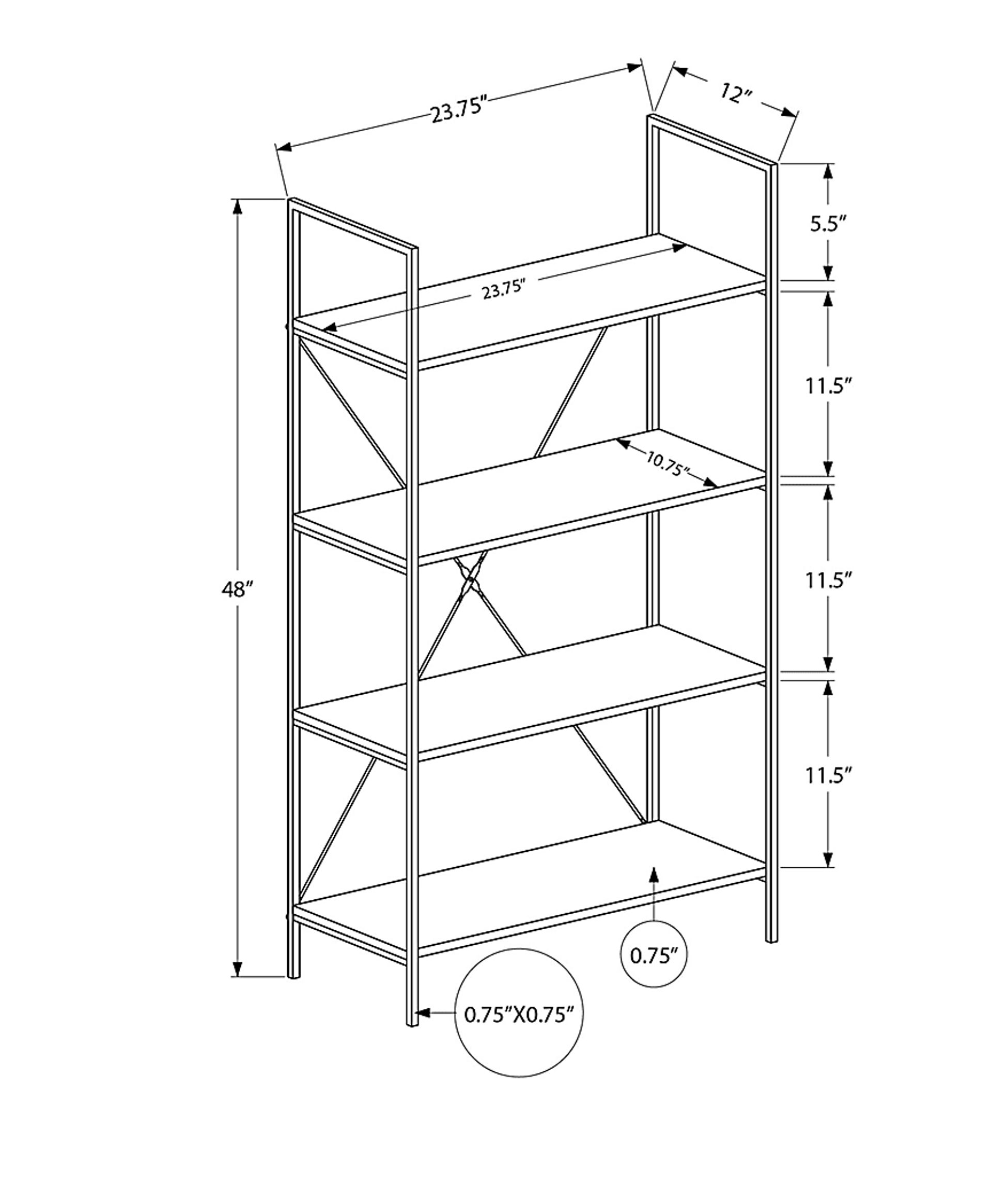 Wallcraft White Bookcase - Image 9