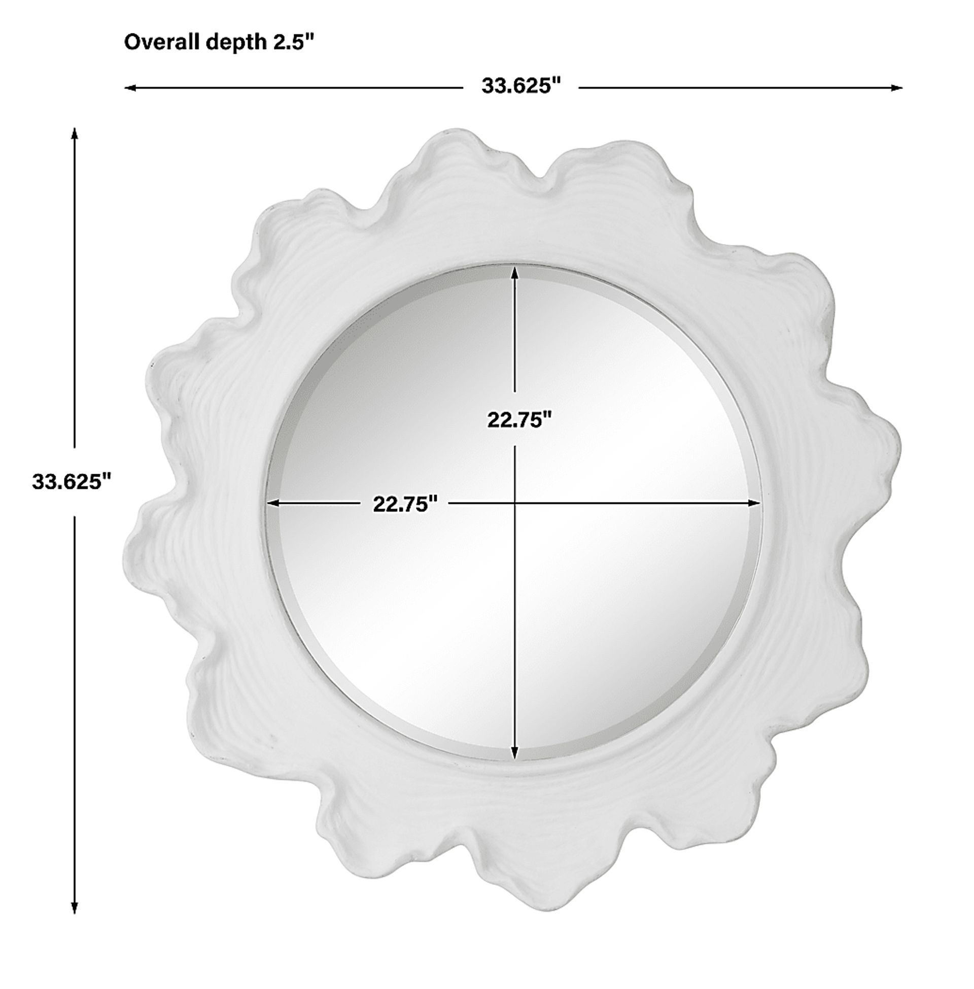 Walldron White Wall Mirror - Image 7