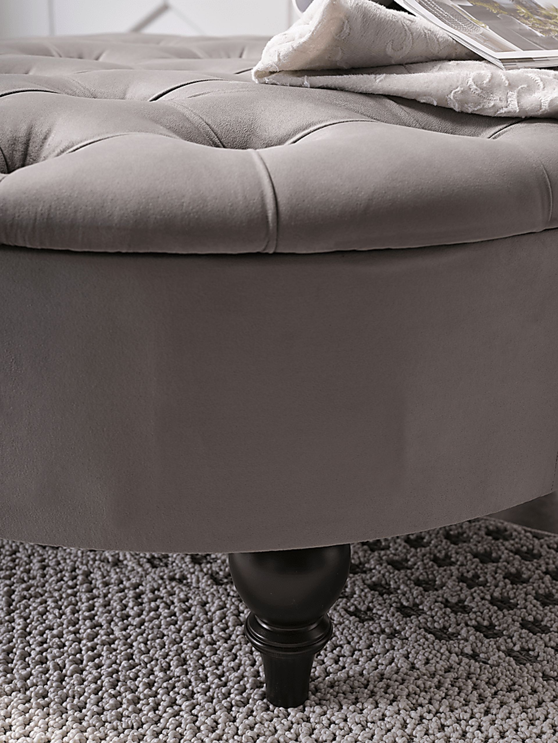 Walport Gray Accent Ottoman - Image 3