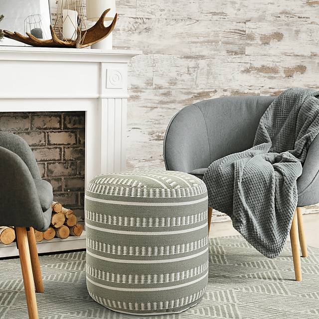 Walshaw Green Indoor/Outdoor Pouf - Thumbnail - Image 2