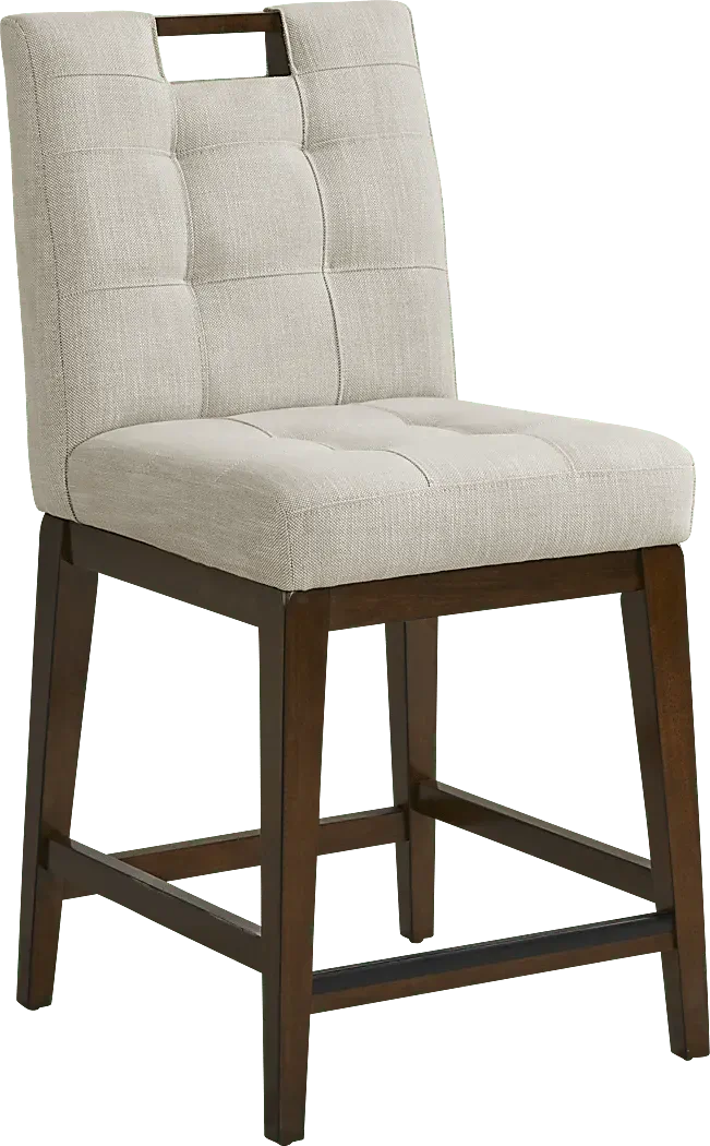 Walstead Place Brown Dark Wood Beige Barstool Rooms to Go