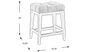Walstead Place Beige Upholstered Counter Height Kyoto Stool