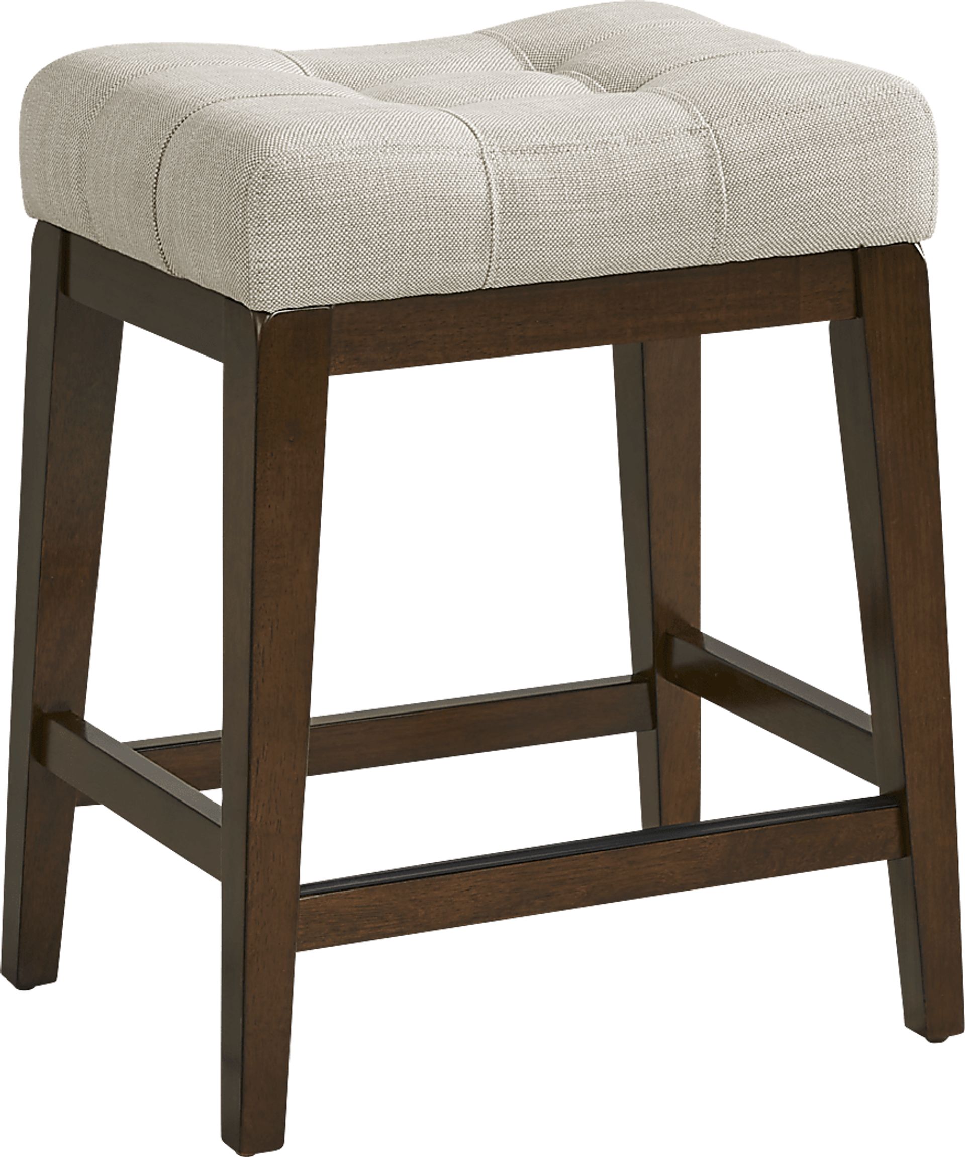 Walstead Place Beige Upholstered Counter Height Kyoto Stool - Image 1