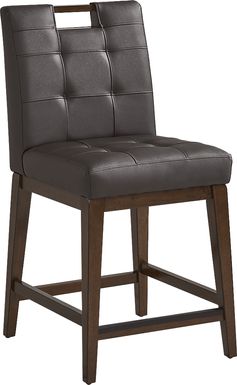 Walstead Place Brown Upholstered Counter Height Barstool