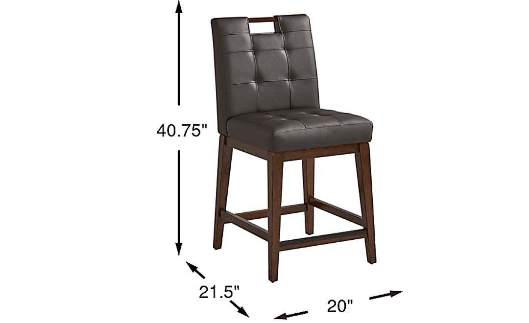 Walstead Place Brown Upholstered Counter Height Barstool