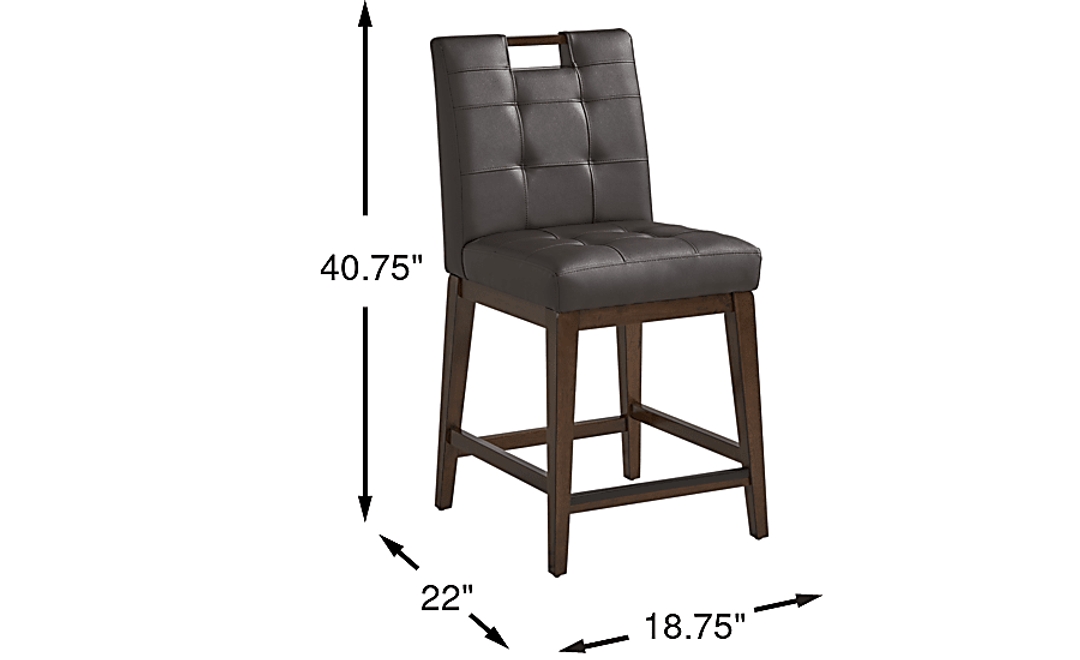 Walstead Place Brown Upholstered Counter Height Barstool