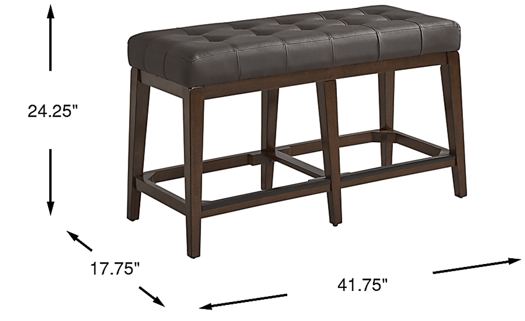 Walstead Place Brown Upholstered Counter Height Bench