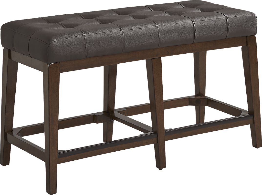 Walstead Place Brown Upholstered Counter Height Bench