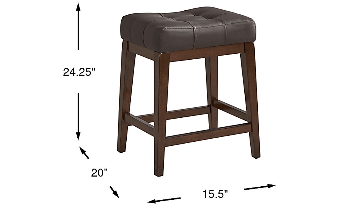 Walstead Place Brown Upholstered Kyoto Counter Height Stool