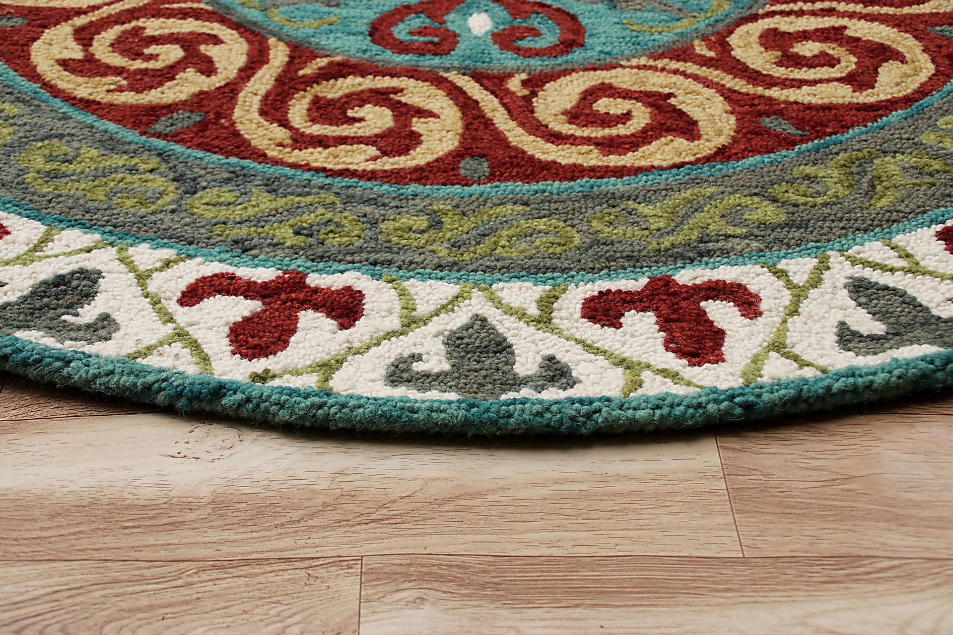 Waltois Ivory/Red 5' Round Rug - Image 4