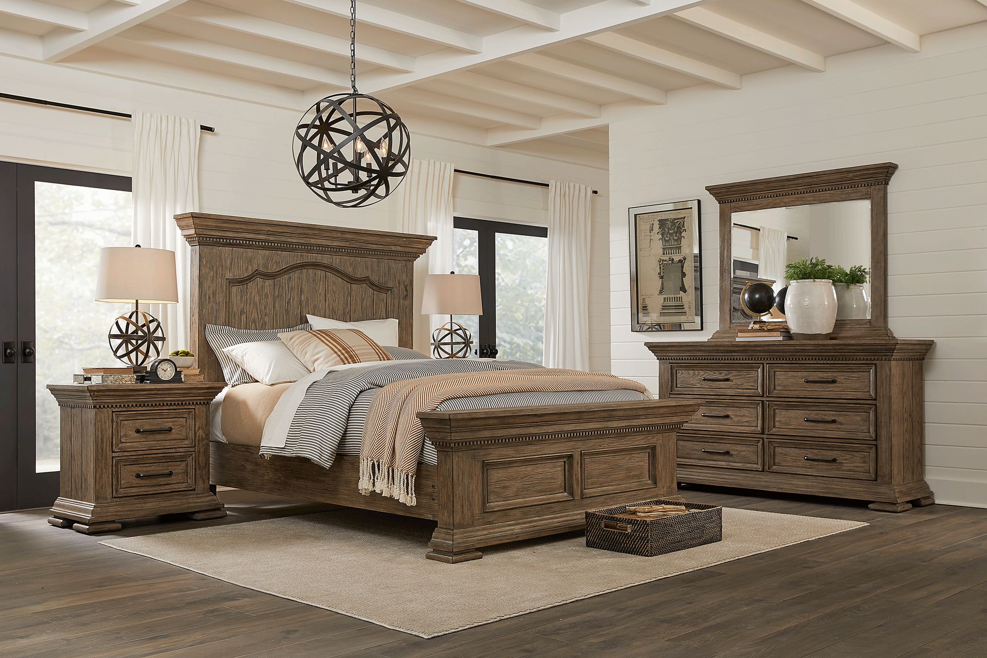 Walton Acres Chestnut 7 Pc Queen Panel Bedroom - Image 1
