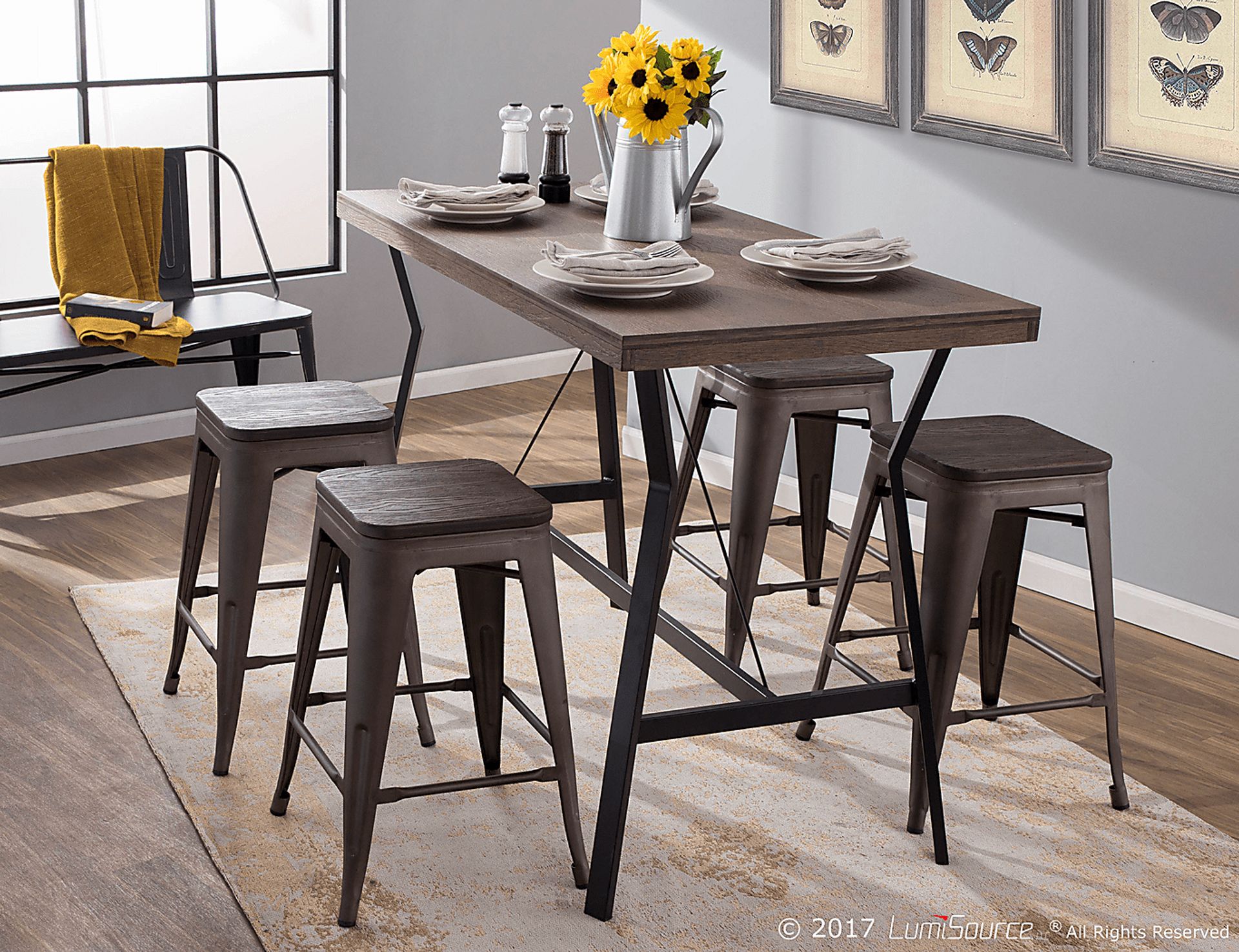 Walworth Walnut Counter Height Table - Image 2