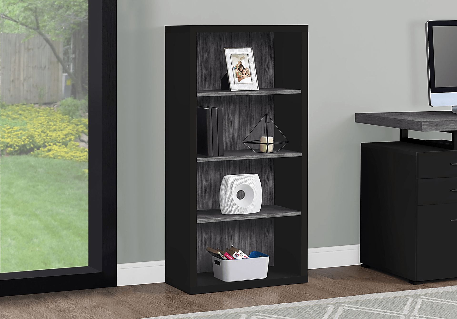 Wampton Black Bookcase - Image 2