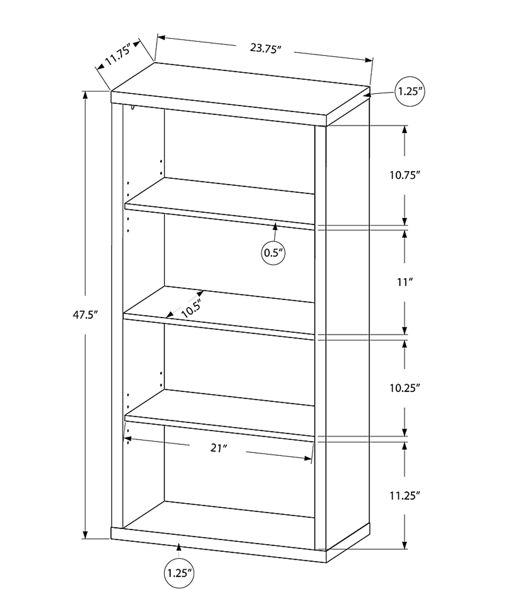 Wampton Black Bookcase - Image 4