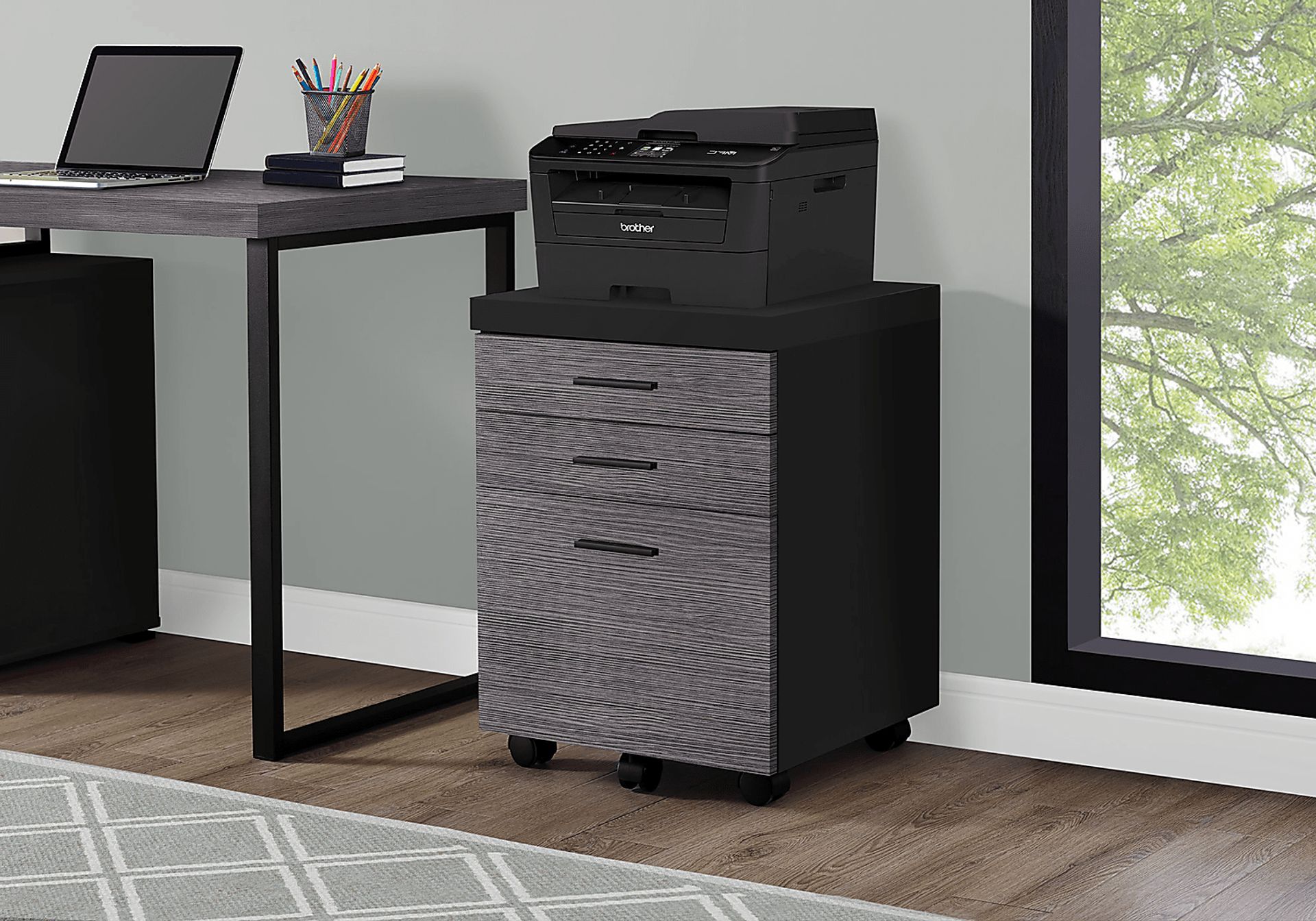 Wampton Black File Cabinet - Image 2