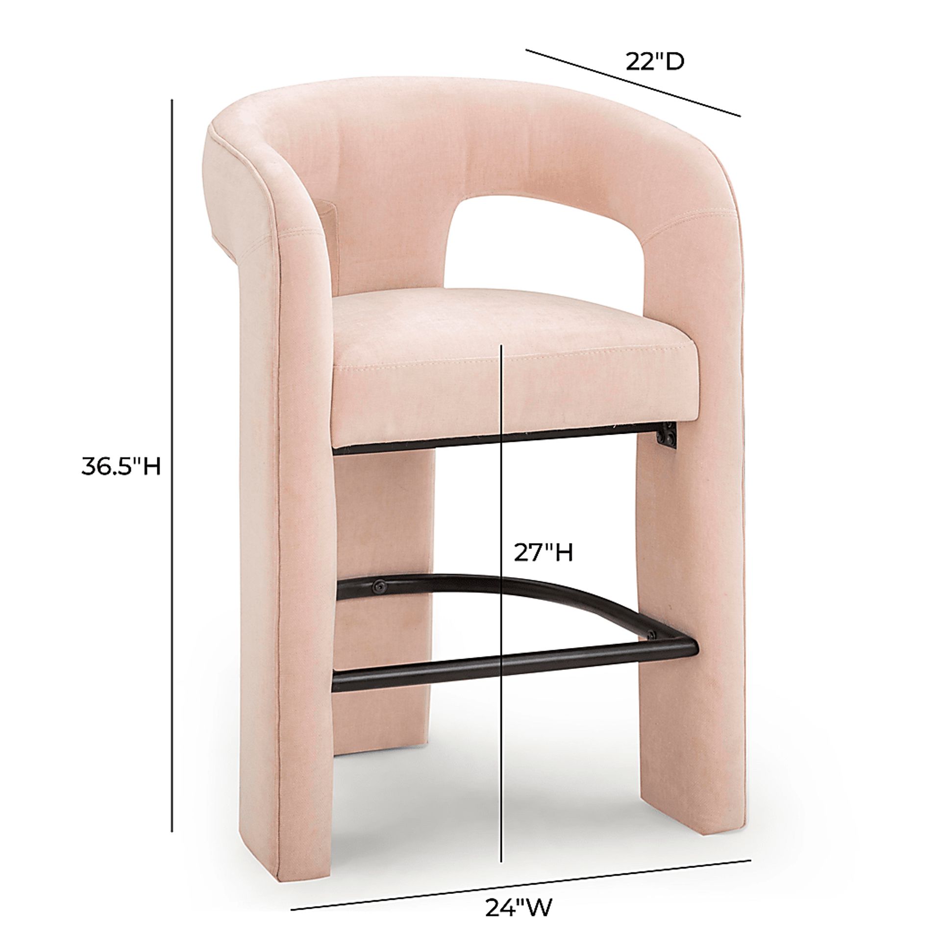 Wanaao Blush Counter Height Stool - Image 6