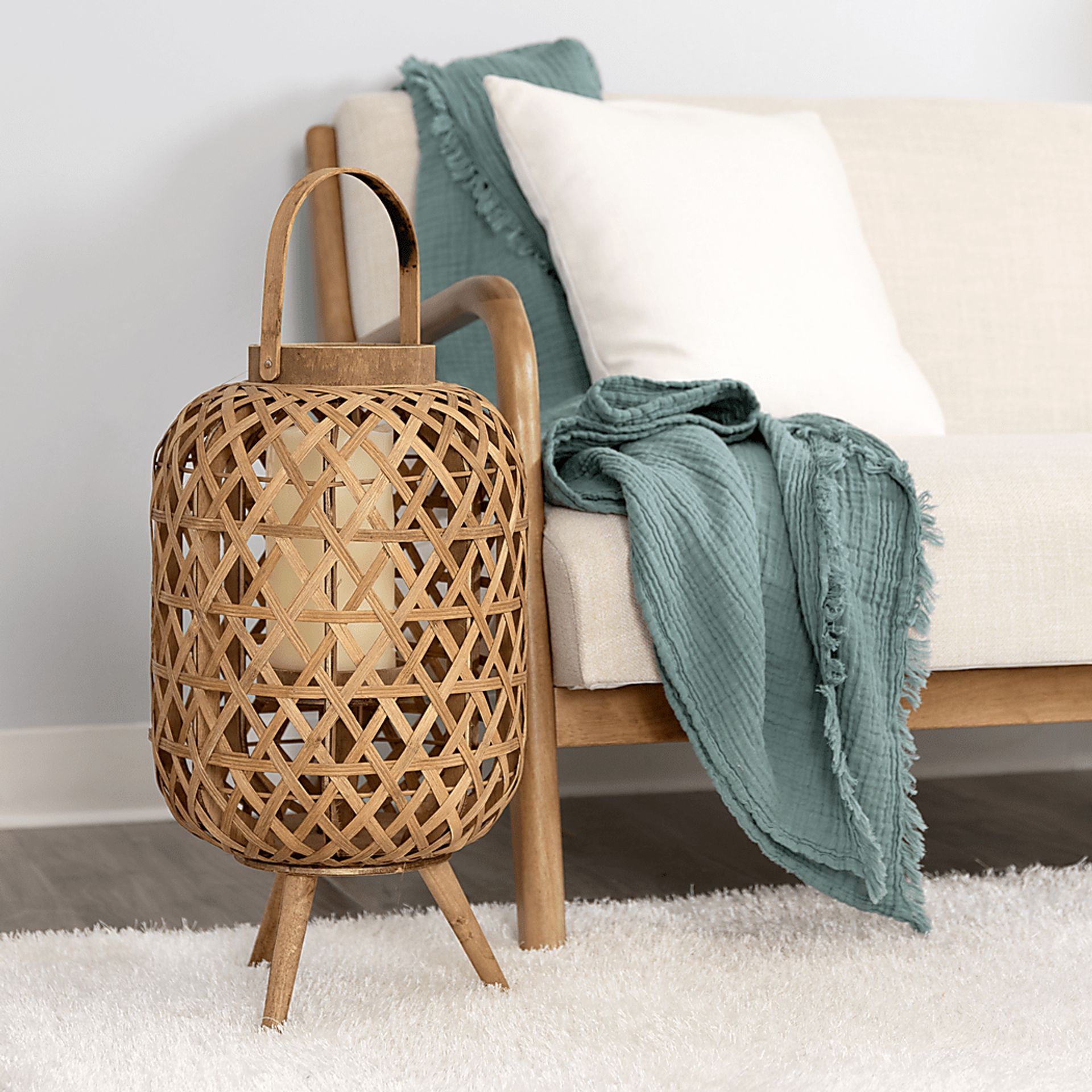 Wanakah Brown Lantern Stand - Image 2