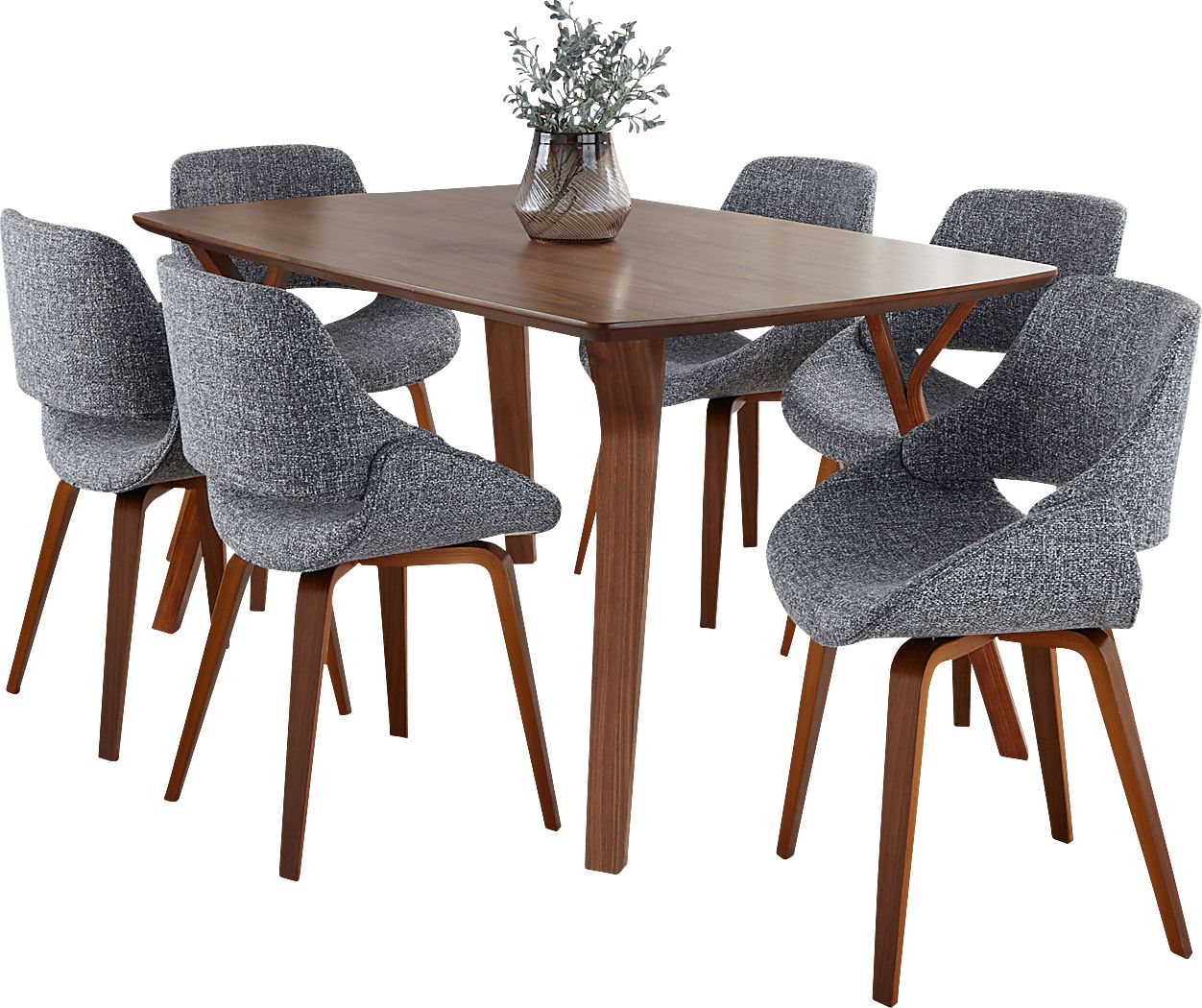 Wanay Gray 7 Pc Dining Set