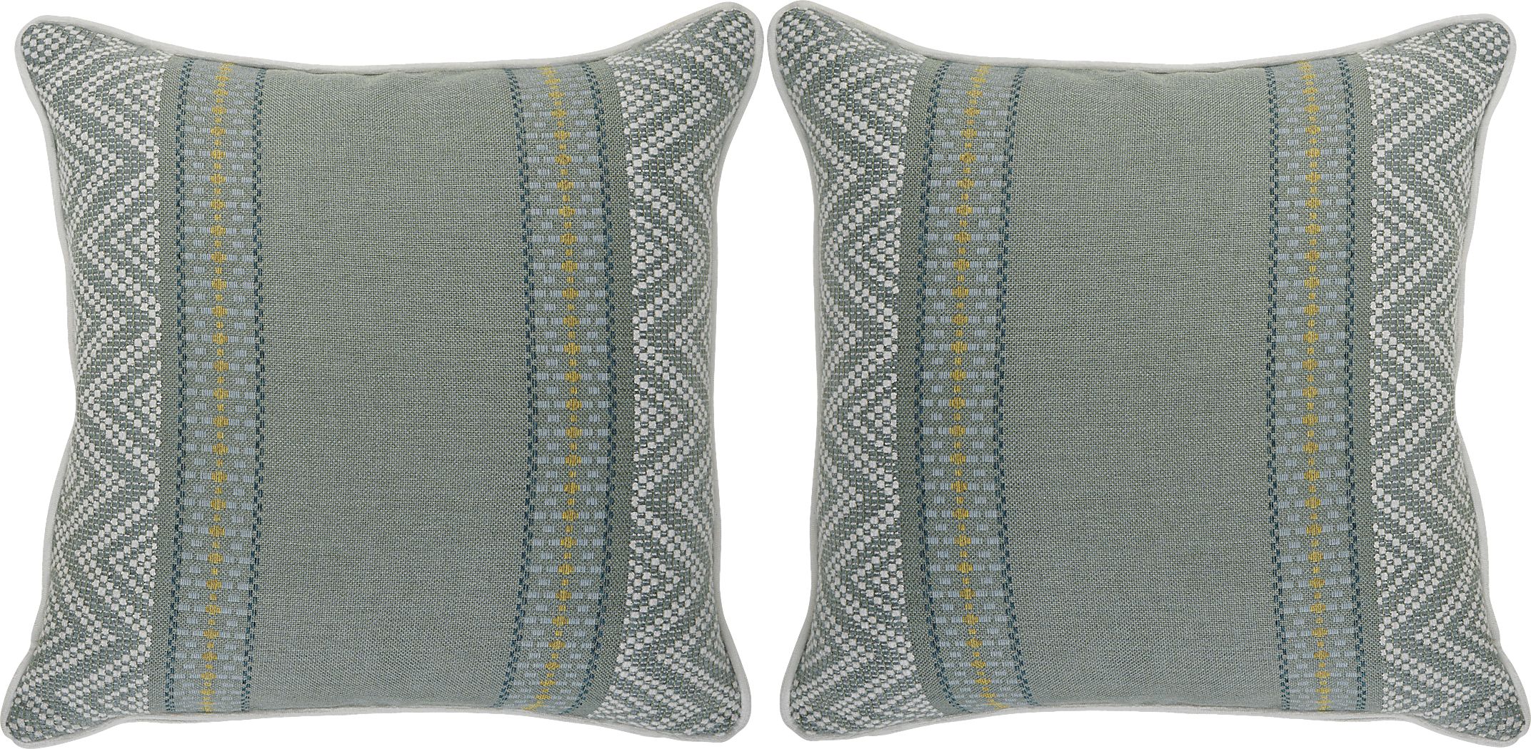 Wanderer Surf Celadon Indoor/Outdoor Accent Pillow, Set of 2