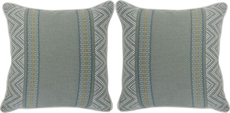 Wanderer Surf Celadon Indoor/Outdoor Accent Pillow, Set of 2