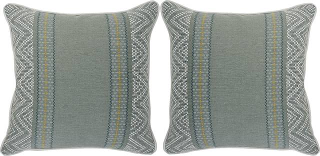 Wanderer Surf Celadon Indoor/Outdoor Accent Pillow, Set of 2 - Thumbnail - Image 1