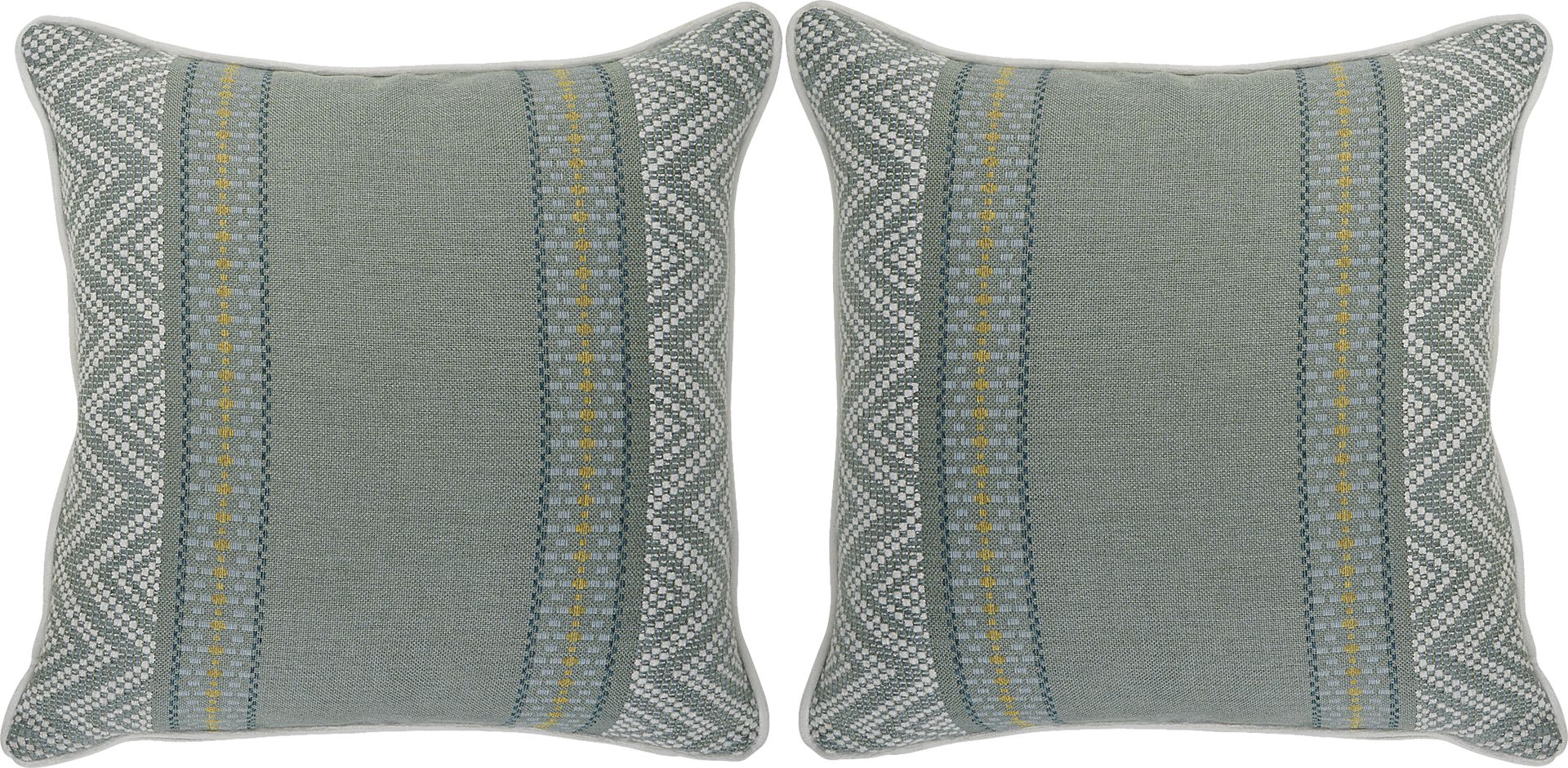 Wanderer Surf Celadon Indoor/Outdoor Accent Pillow, Set of 2 - Image 1