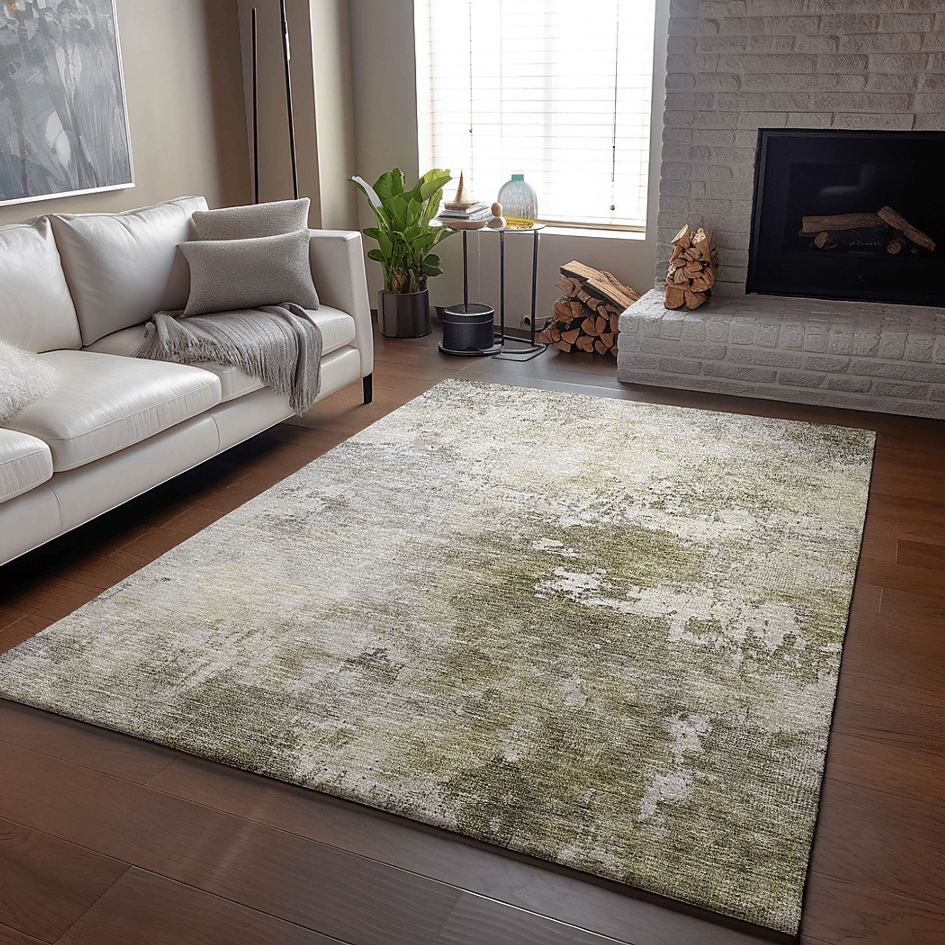 Wandi Tan 5' x 8' Machine Washable Rug - Image 2