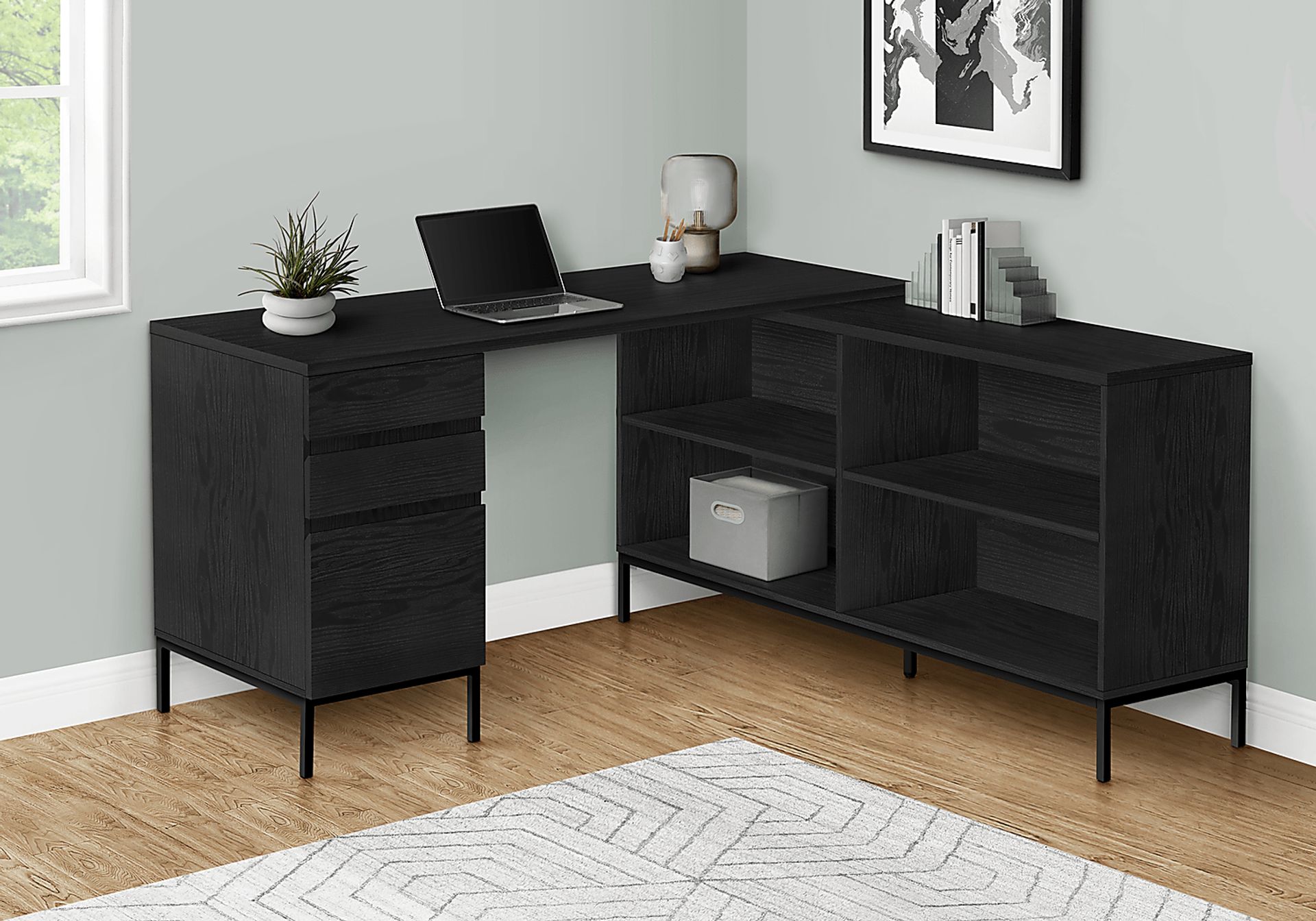 Wandsworth Black Desk - Image 2