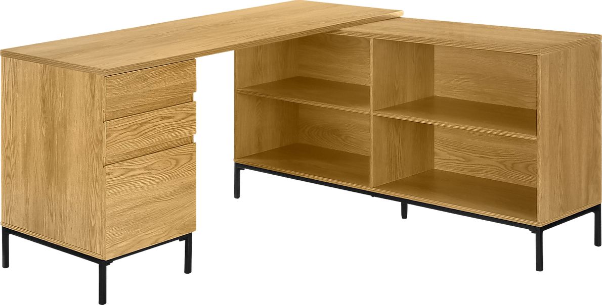 Wandsworth Oak Dark Wood,Light Wood Desk - Rooms To Go