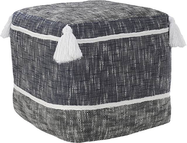 Wanella Blue/White Pouf - Thumbnail - Image 1