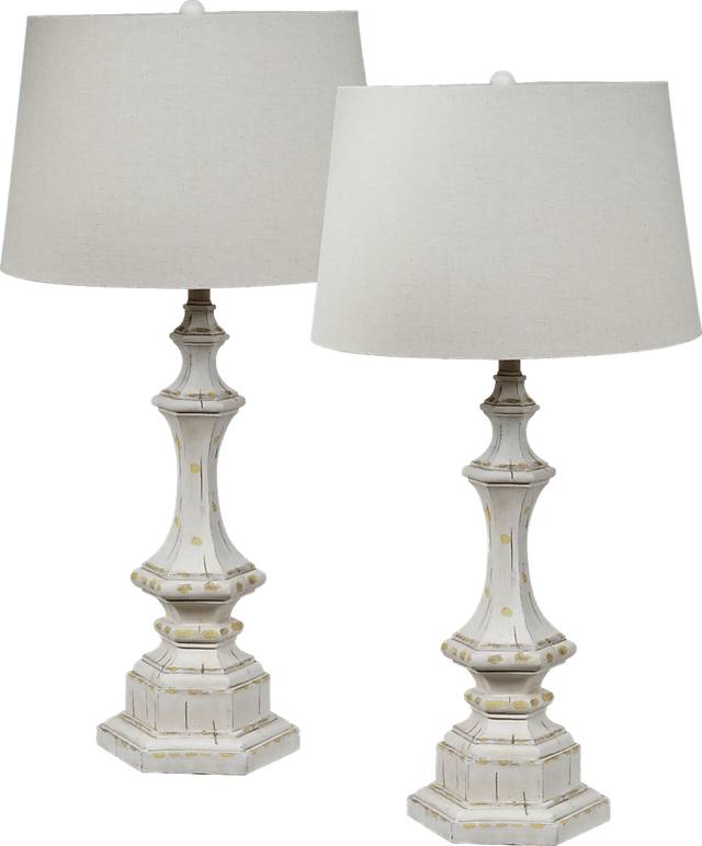 Wanklyn White Lamp, Set of 2 - Thumbnail - Image 1