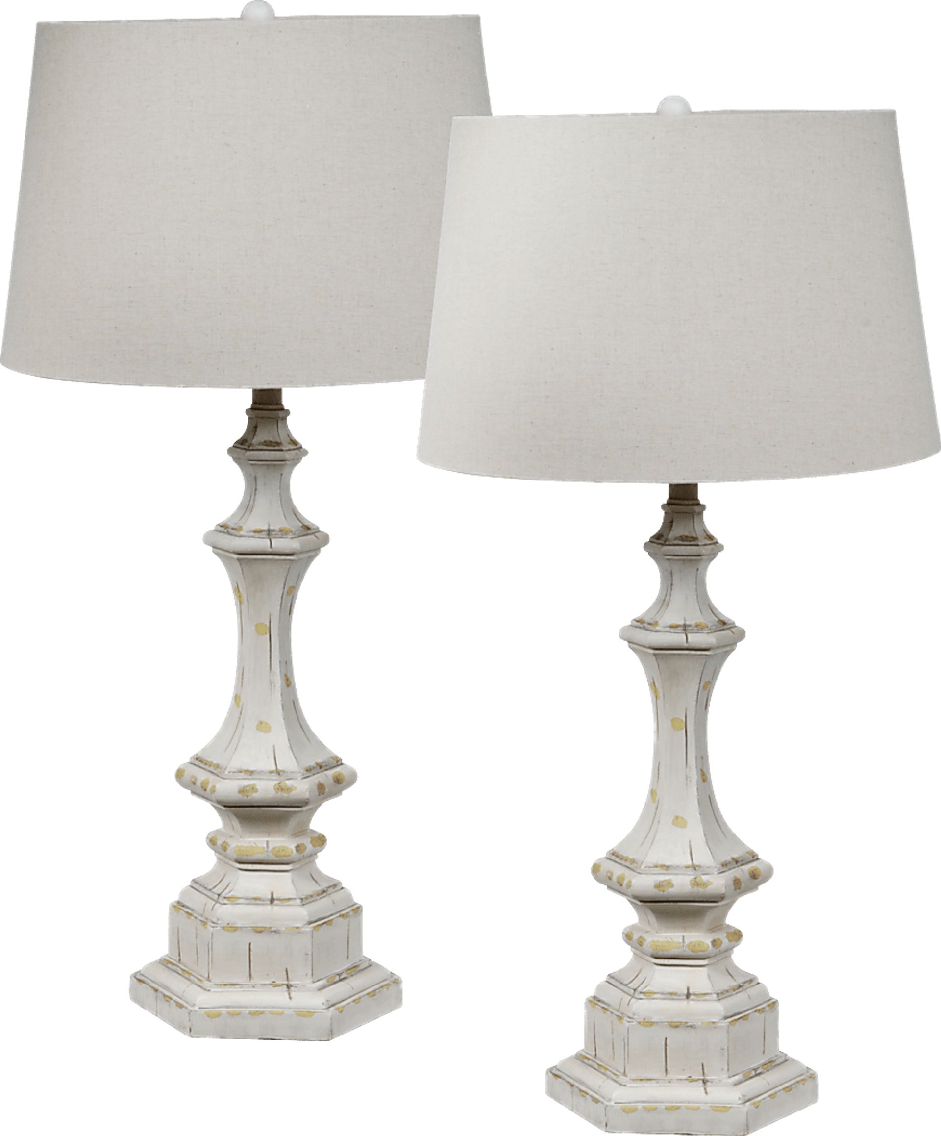 Wanklyn White Lamp, Set of 2 - Image 1