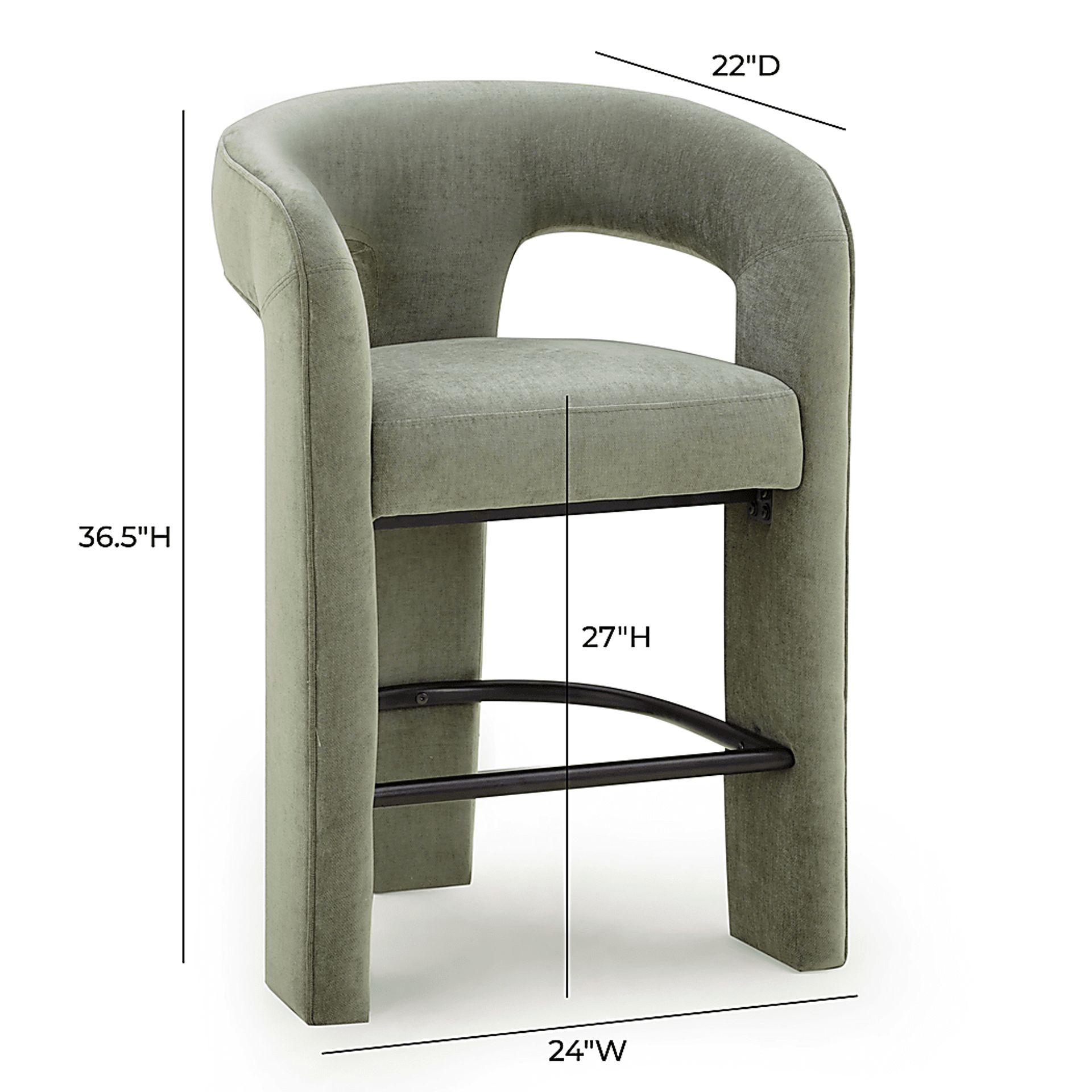 Wannaao Green Counter Height Stool - Image 5