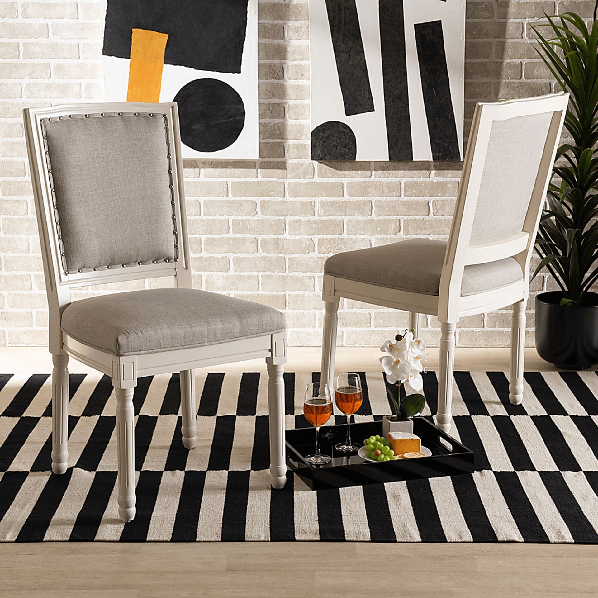Wanskuck White Side Chair, Set of 2 - Image 3