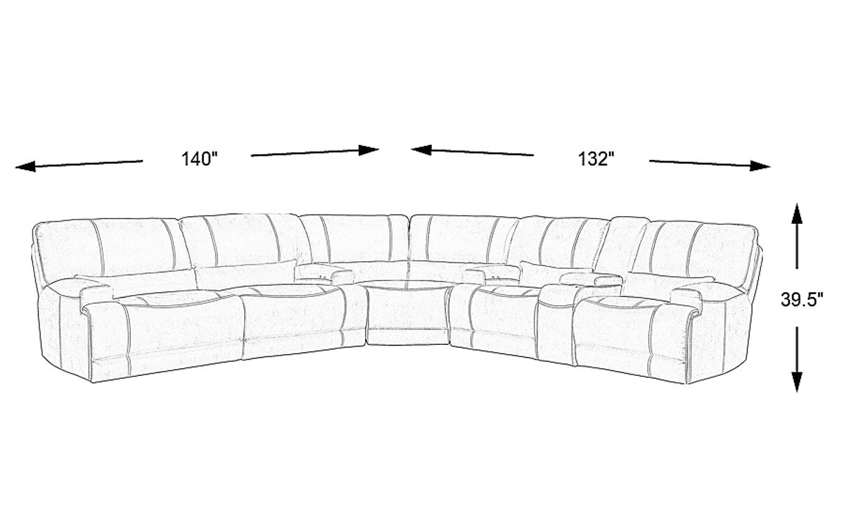 Warrendale Beige Microfiber 3 Pc Power Reclining Sectional Rooms to Go