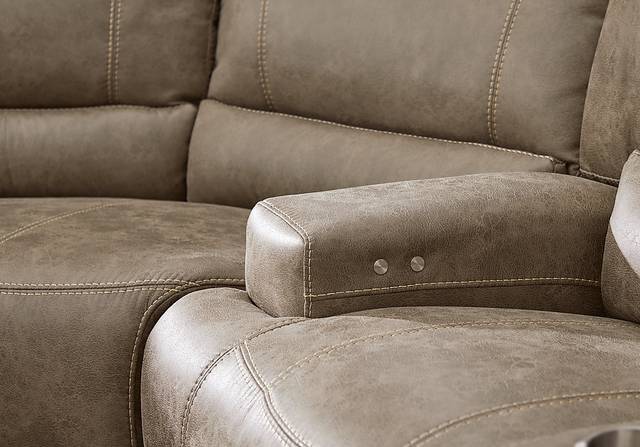 Warrendale Beige 6 Pc Power Reclining Sectional Living Room - Thumbnail - Image 5