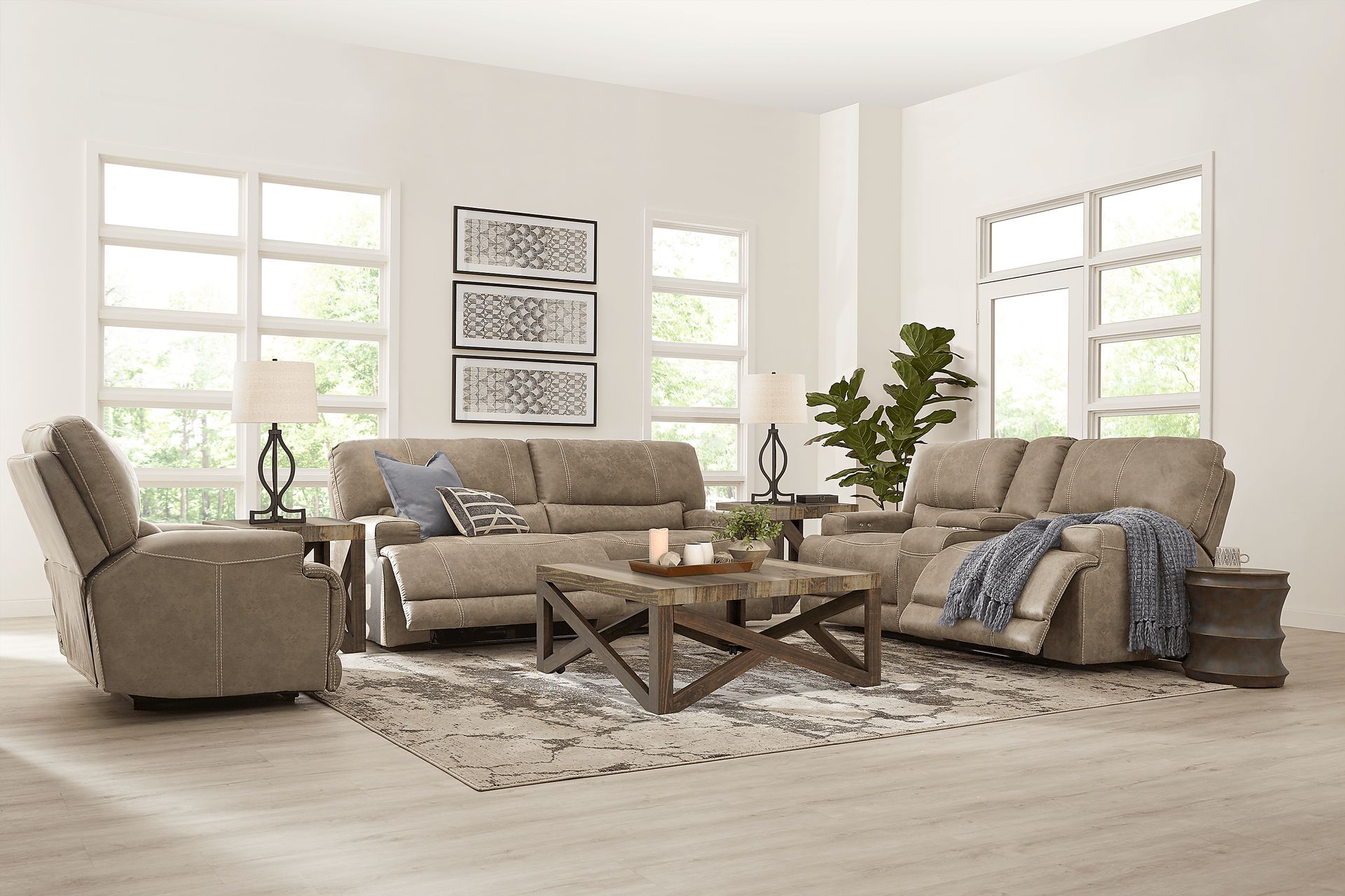 Warrendale Beige Power Reclining Sofa - Image 2