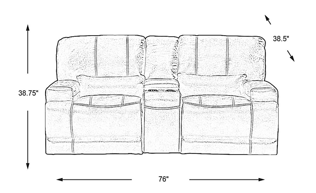 Warrendale Power Reclining Console Loveseat