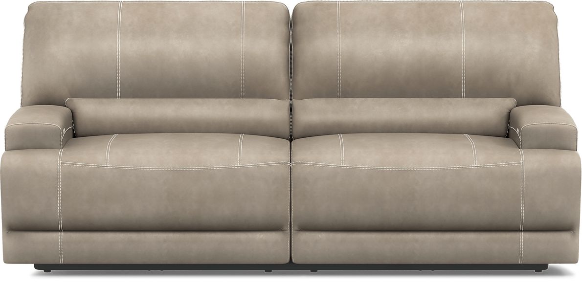 Weatherford Park Beige Polyester Fabric Dual Power Reclining Sofa - Rooms  To Go