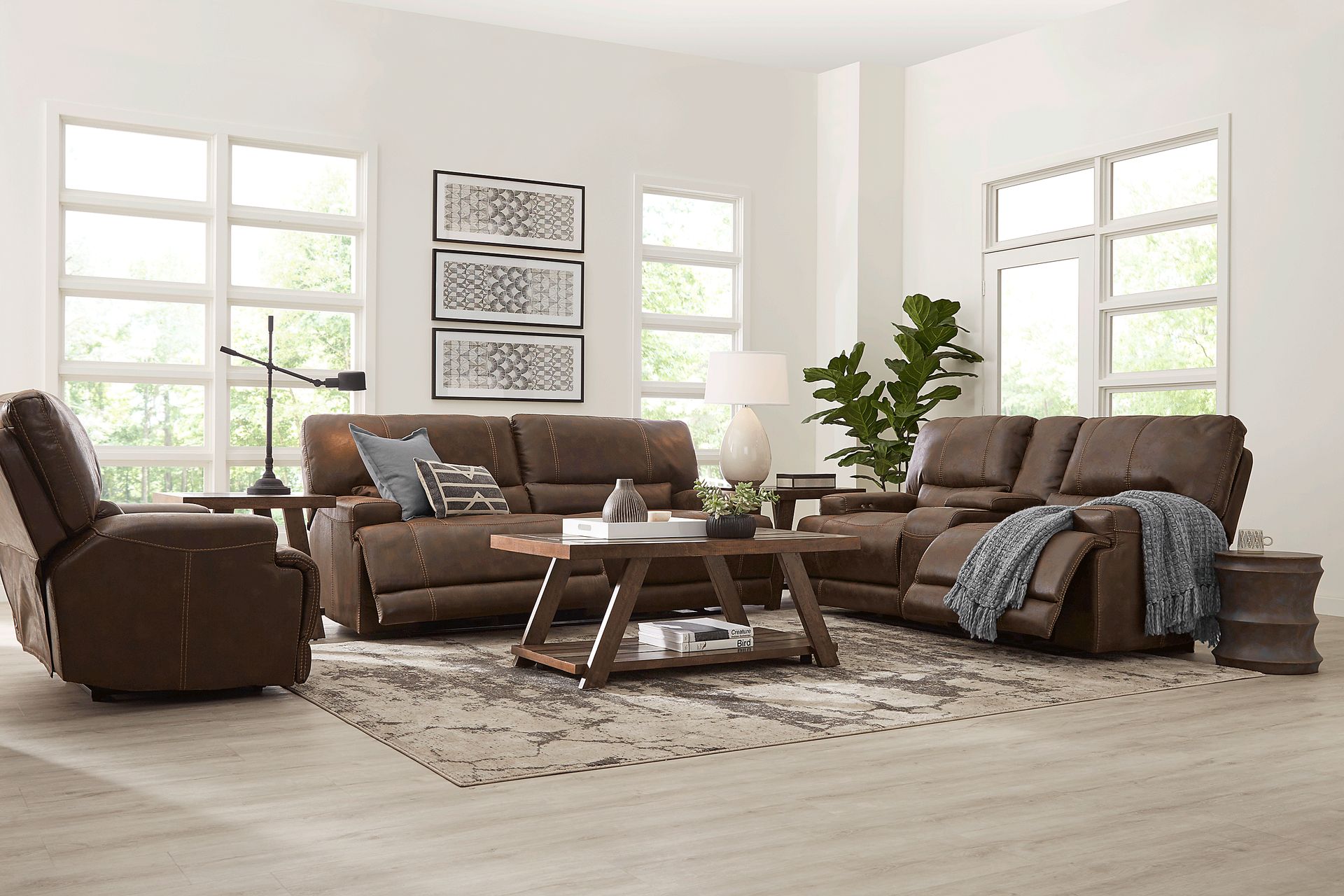 Warrendale Chocolate 2 Pc Power Reclining Living Room - Image 1